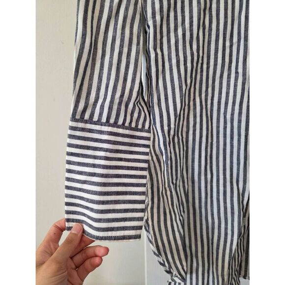 J. Crew Classic-fit beach shirt in striped linen-cotton blend XXS NWT $98 - Picture 5 of 11